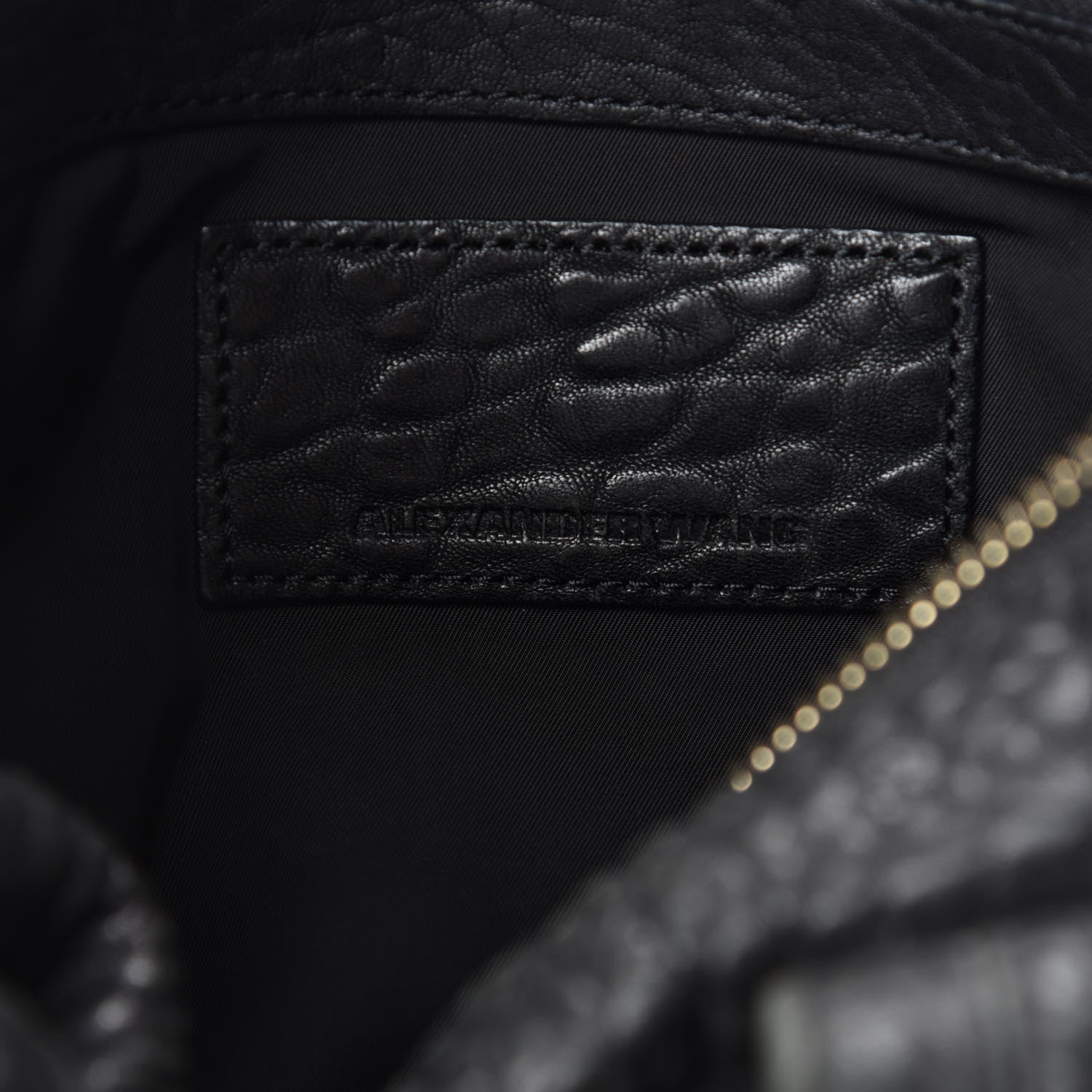 Alexander Wang Pebbled Lambskin Rocco Black Pale Gold Hardware 10 of 11