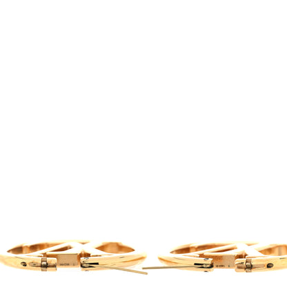Louis Vuitton Metal Louise Hoop Earrings Gold 5 of 6