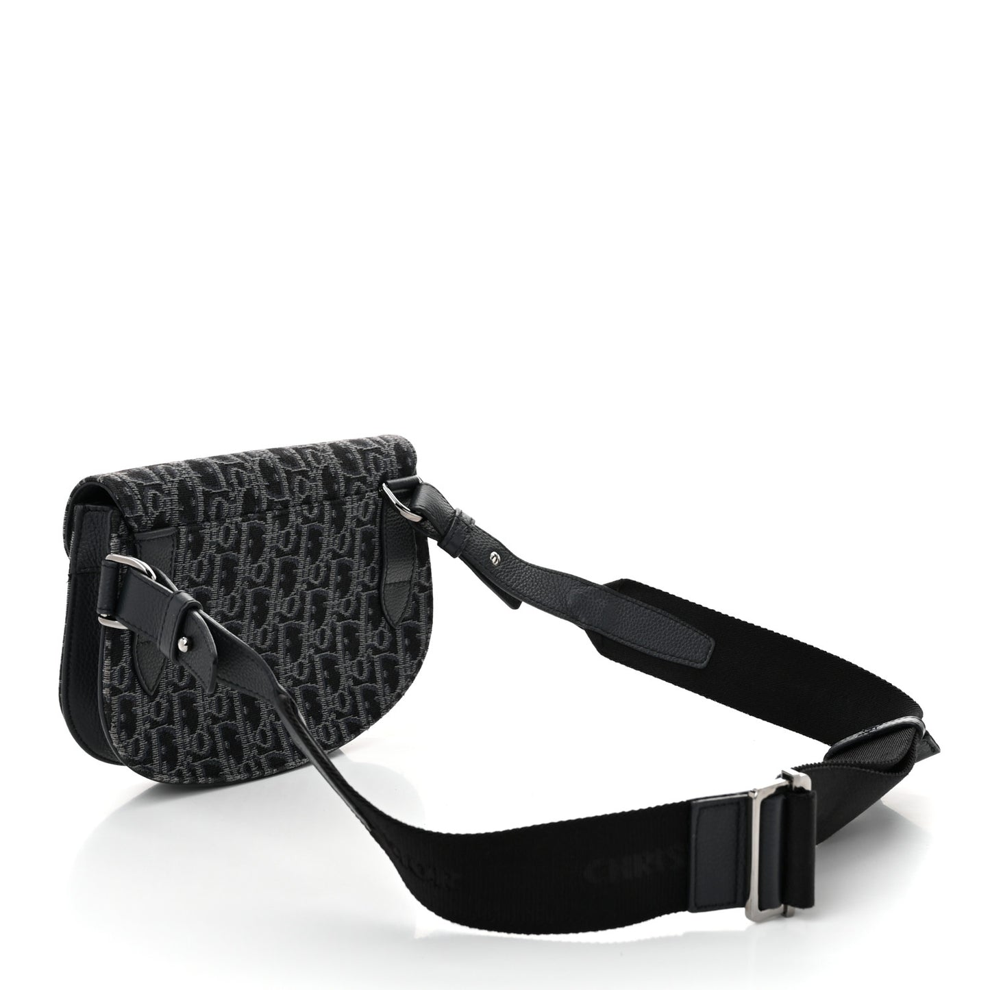 Oblique Saddle Messenger Pouch Blue Black