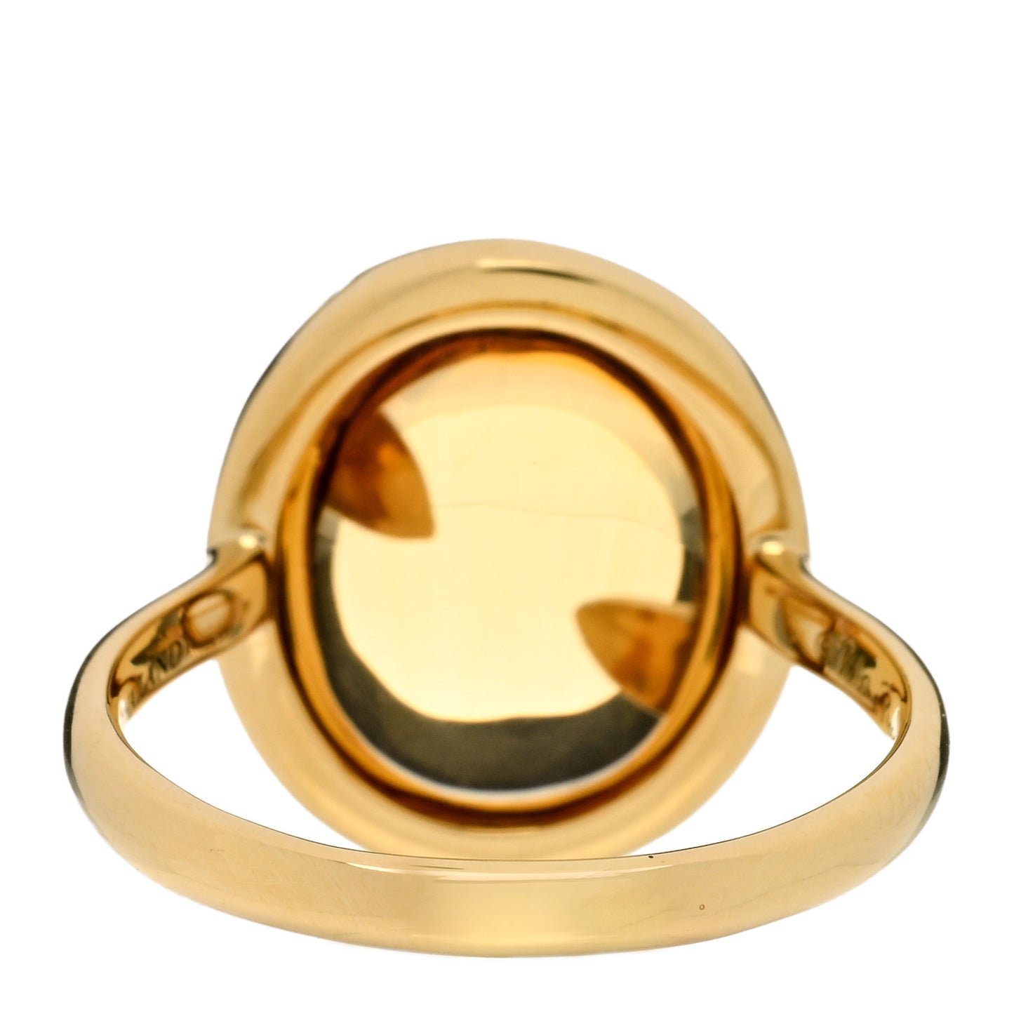 18K Yellow Gold Citrine Paloma Picasso Olive Leaf Ring 54 6.75