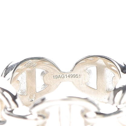 Hermes Sterling Silver PM Chaine d'Ancre Enchainee Band Ring 52 6 4 of 7