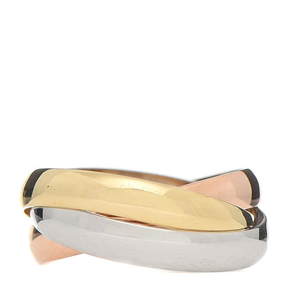 Cartier 18K Pink Yellow White Gold Classic Les Must De Cartier Trinity Ring 48 4.5 3 of 4