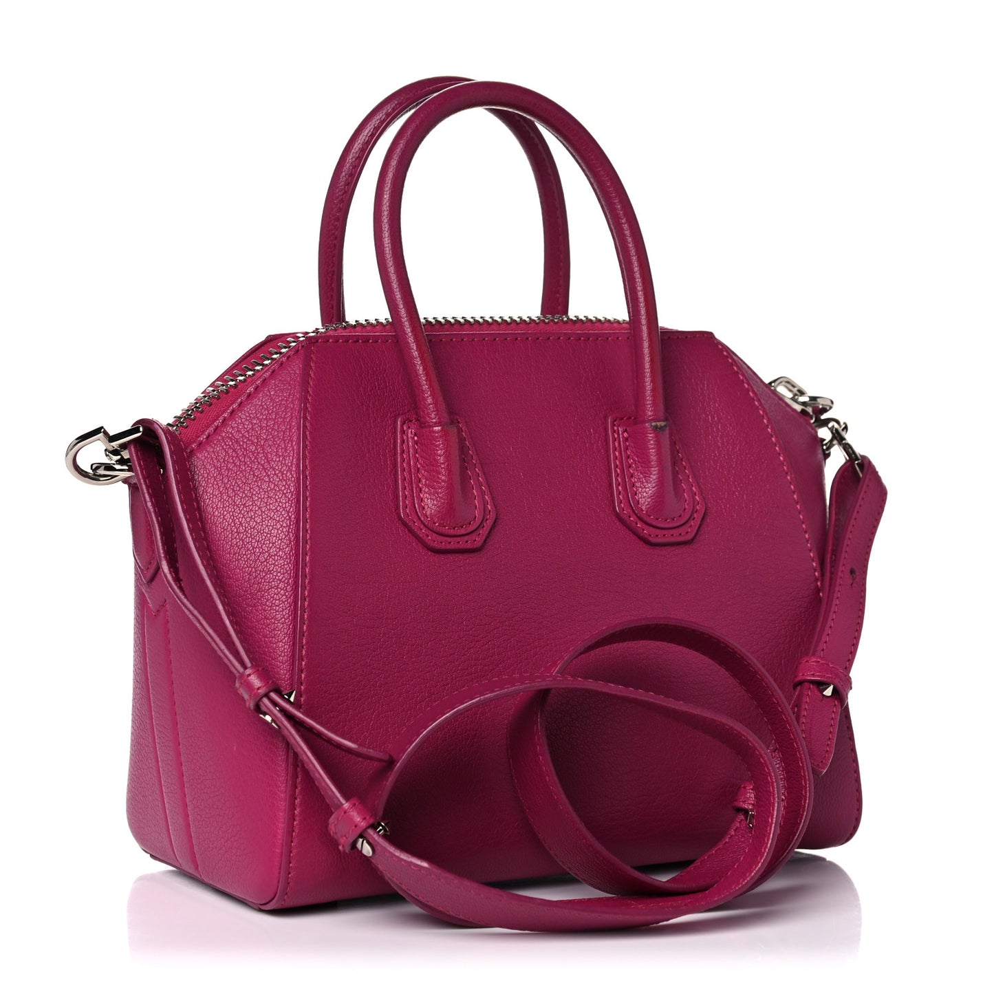Sugar Goatskin Mini Antigona Magenta