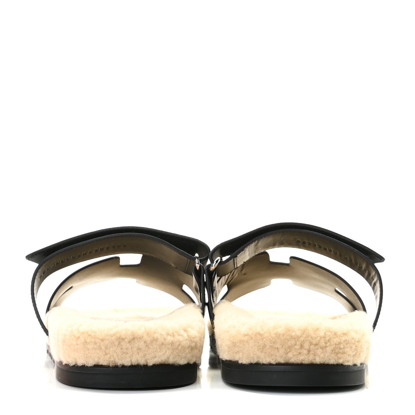 Veau Indios Woolskin Mens Chypre Sandals 43 Black Ecru