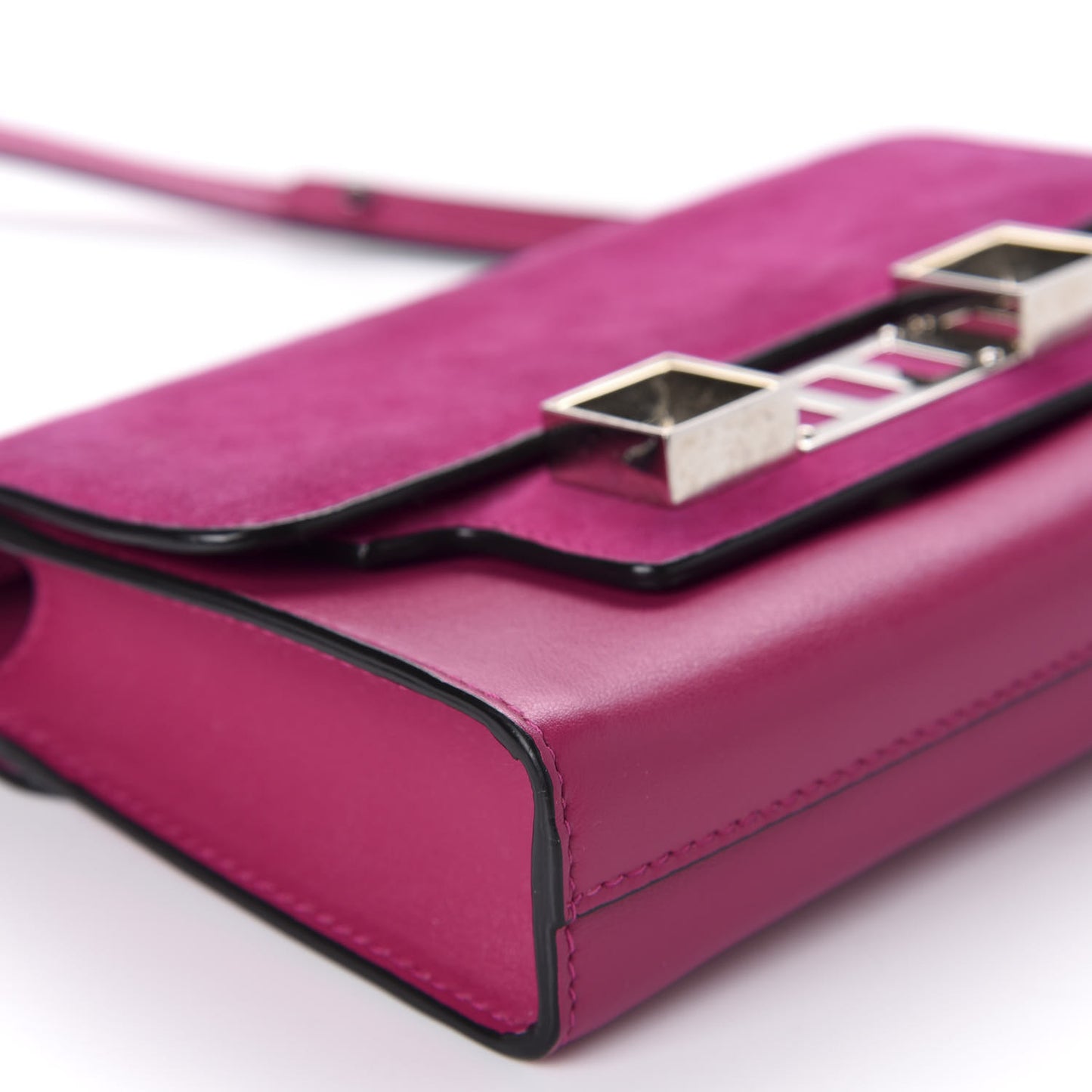 Calfskin Suede Tiny PS11 Classic Shoulder Bag Peony