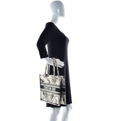 Christian Dior Canvas Zodiac Toile De Jouy Embroidered Medium Book Tote Latte 3 of 10