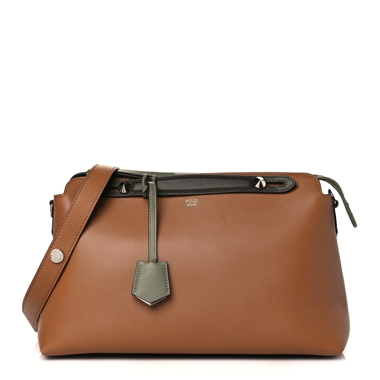 Fendi Vitello Dolce 4 Color Large By The Way Boston Bag Orzo Multicolor 1 of 10