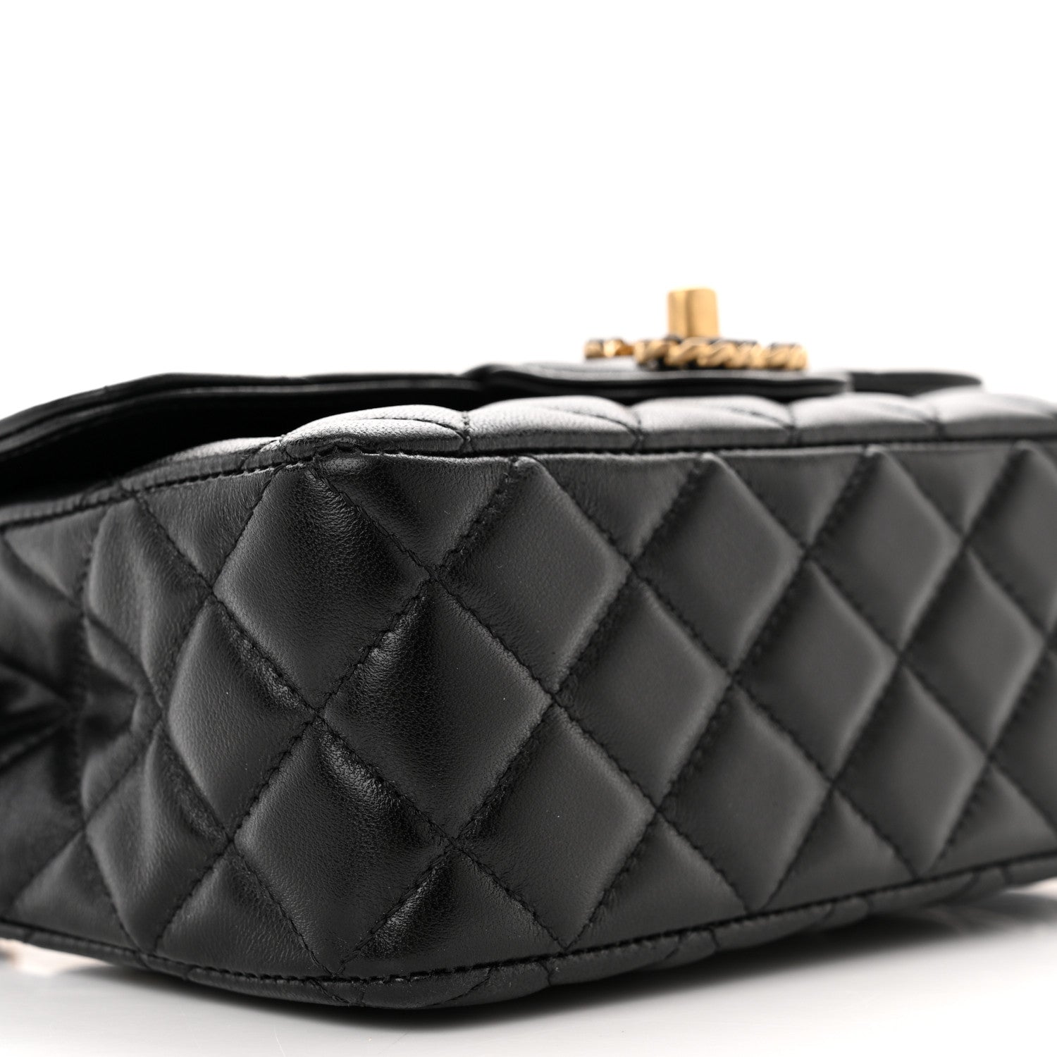 Chanel Lambskin Quilted Mini Strass On Top Flap Black 9 of 11