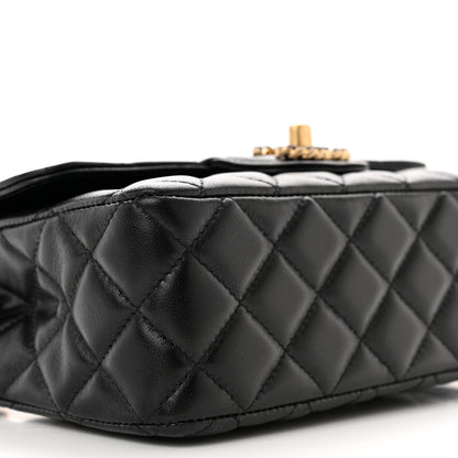 Chanel Lambskin Quilted Mini Strass On Top Flap Black 9 of 11
