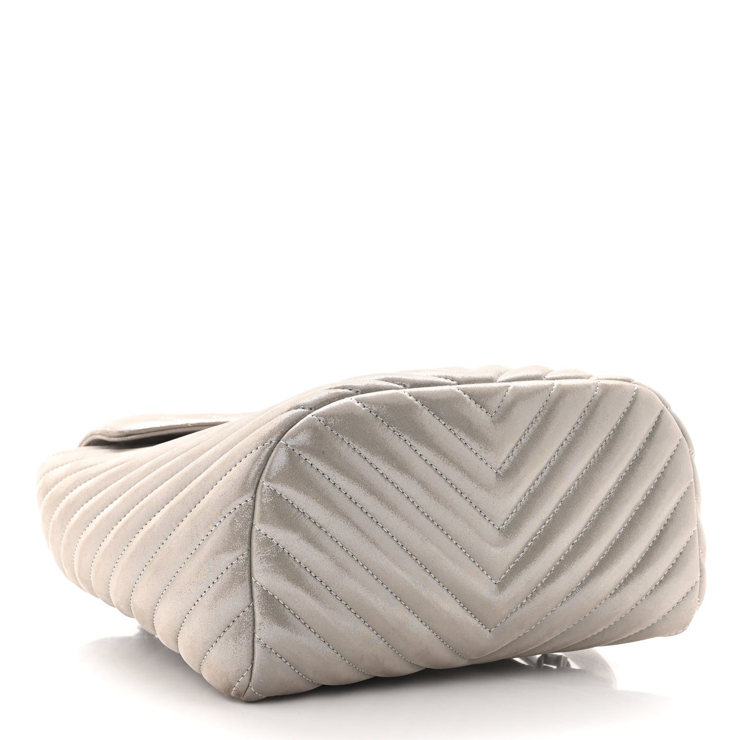 Chanel Iridescent Calfskin Chevron Quilted Small Urban Spirit Backpack Silver 4 of 9