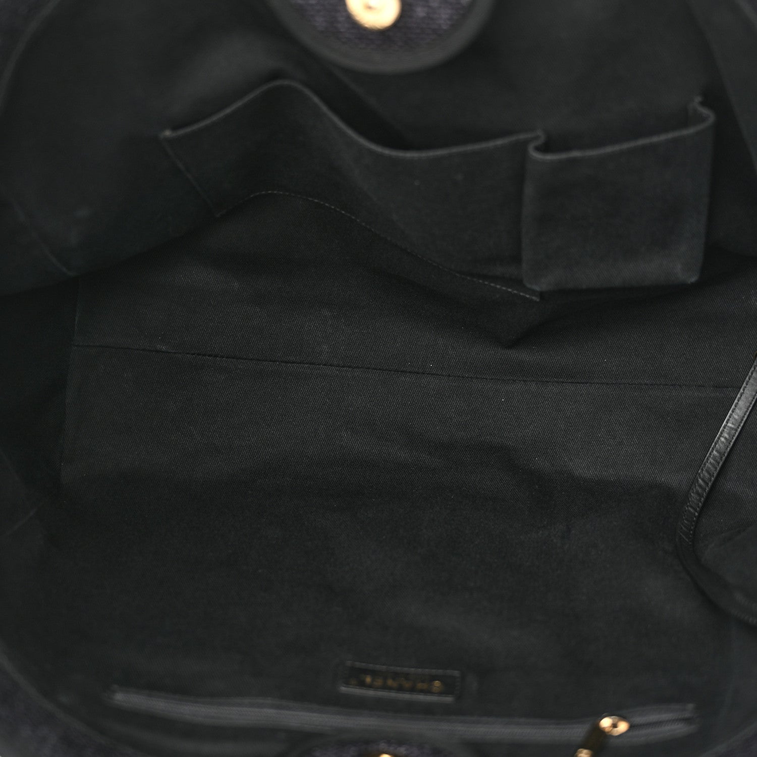Chanel Woven Straw Raffia Large Deauville Tote Black 5 of 14