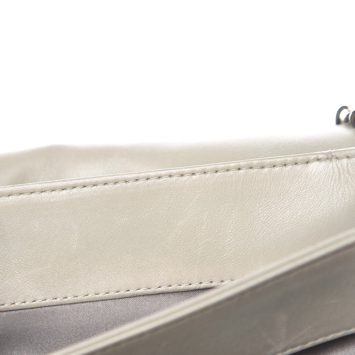 Lambskin Quilted 3 Large Flap Grey