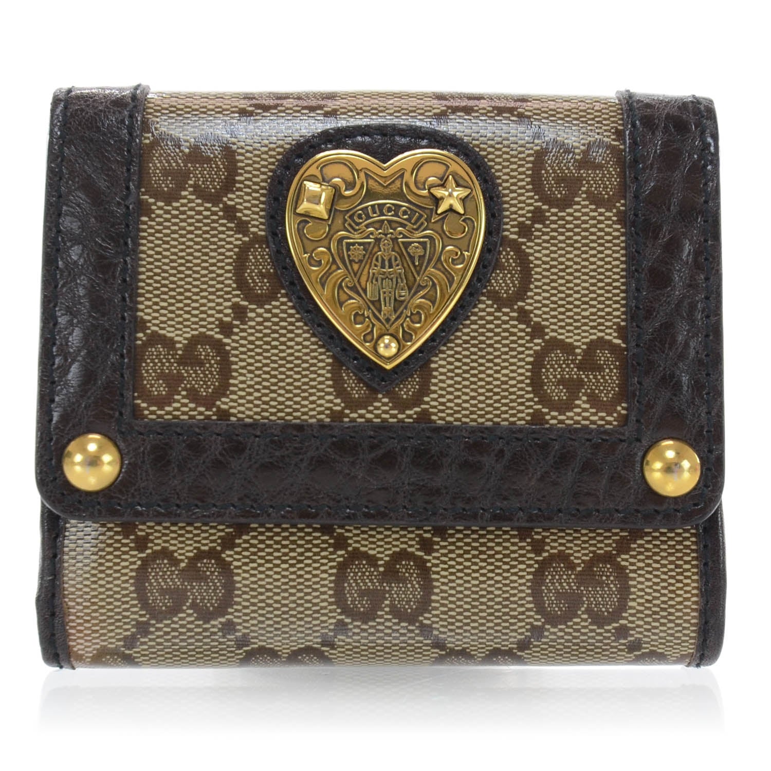 Gucci Crystal Monogram French Flap Babouska Wallet 1 of 7