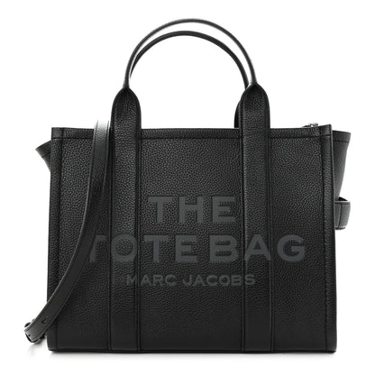 Marc Jacobs Grained Calfskin Medium The Tote Bag Black 1 of 9