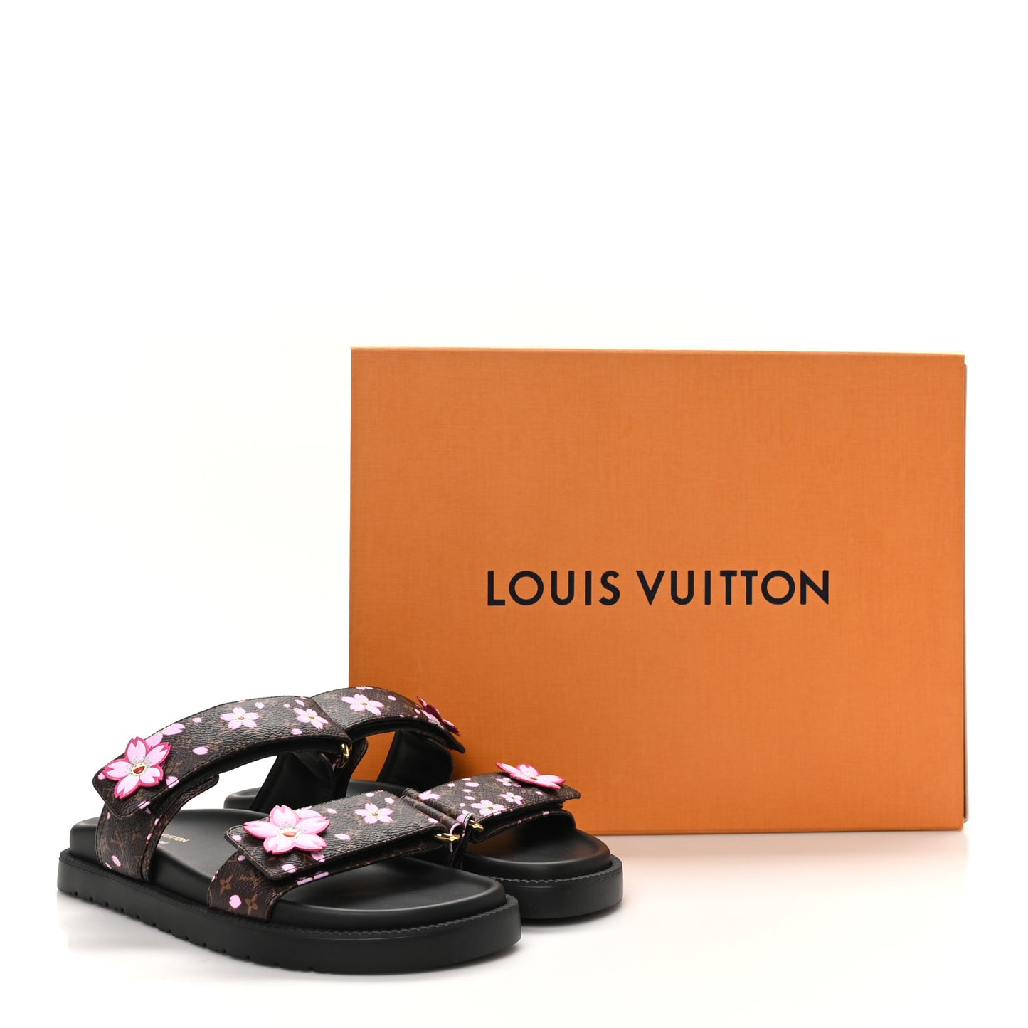 LV X TM Monogram LV Sunset Flat Comfort Mule 38 Sakura Brown