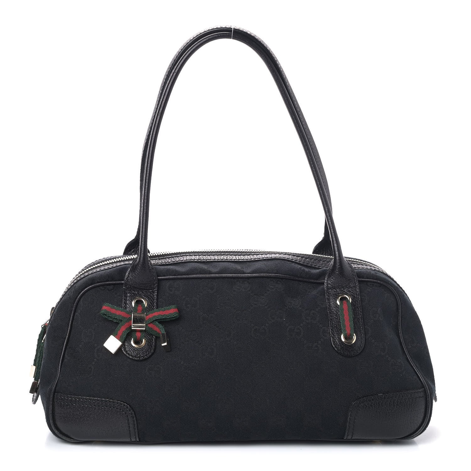Gucci Monogram Small Princy Satchel Black 1 of 7