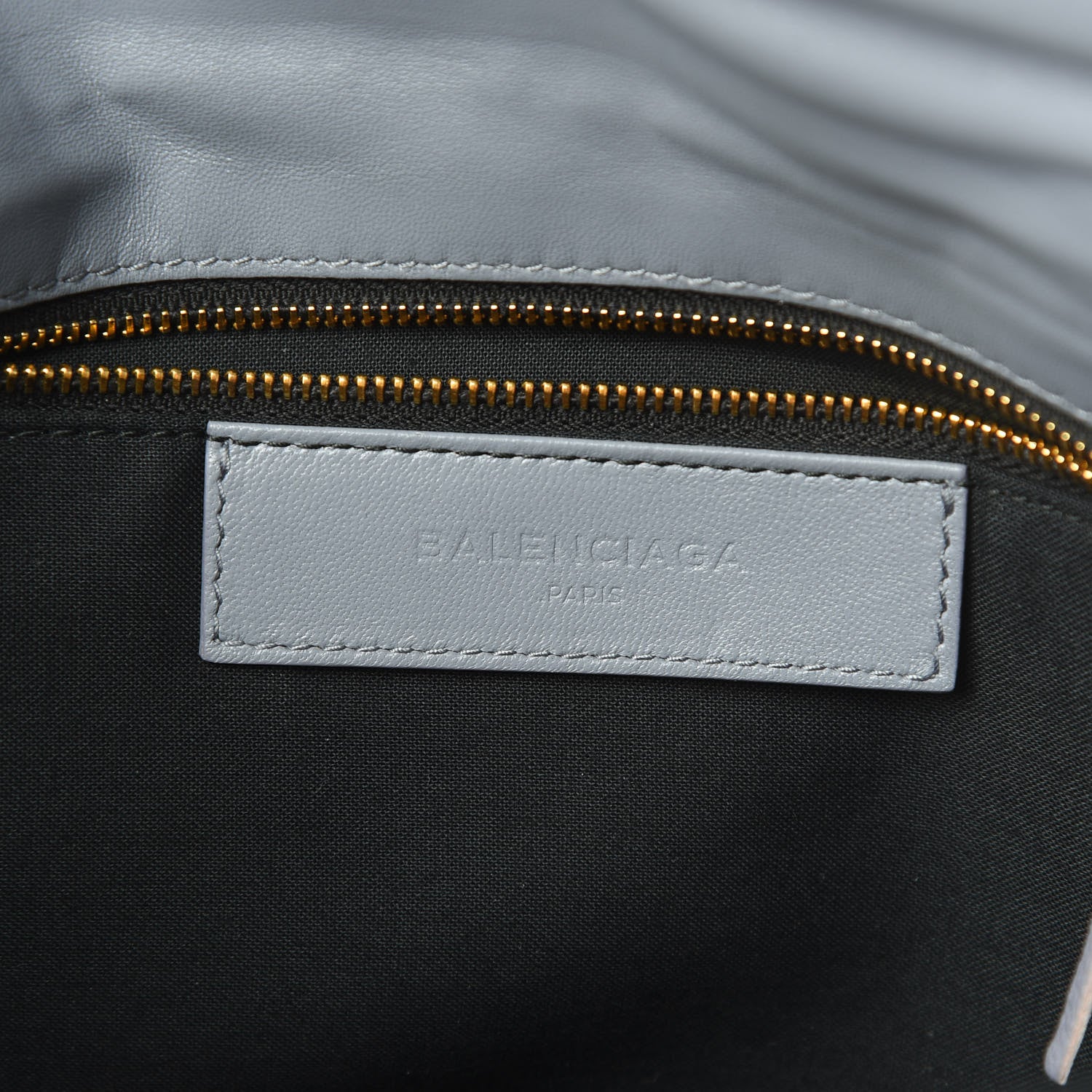 Balenciaga Chevre Gold Metallic Edge Hardware Envelope Clutch Bleu Acier 6 of 10