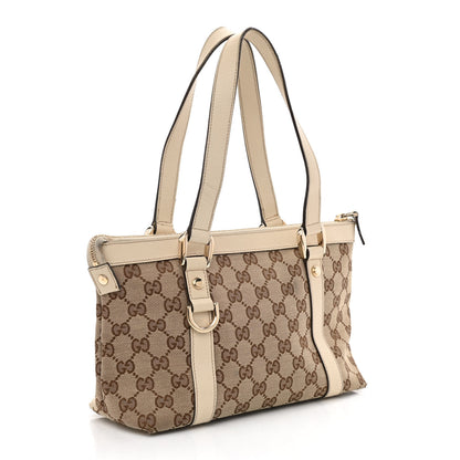 Gucci Monogram Small Abbey Tote Off White 3 of 14