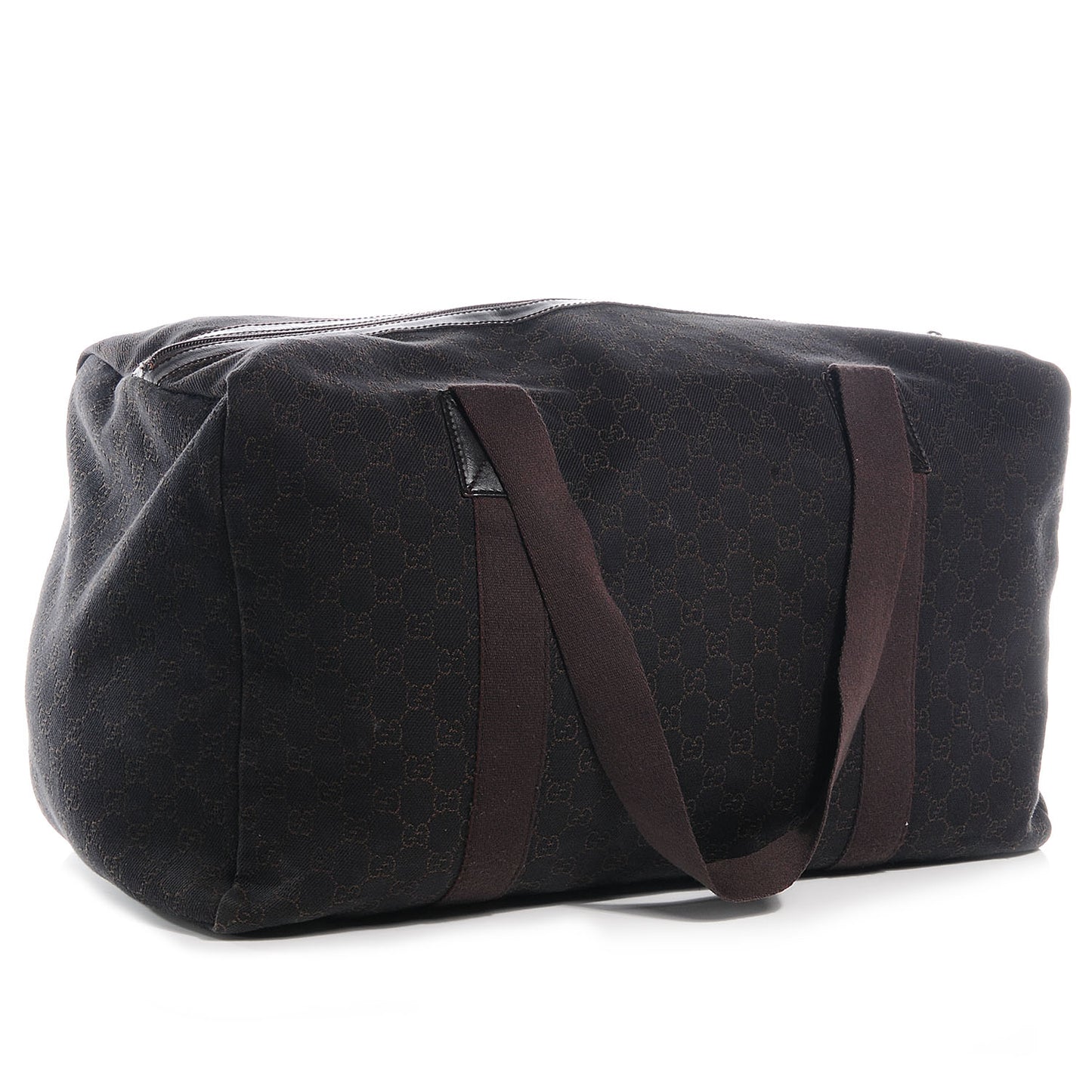 Denim Monogram Large Collapsible Carry On Duffle Bag Brown