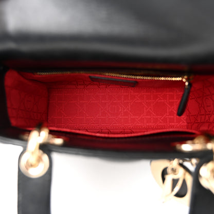 Christian Dior Lambskin Cannage Small Lucky Badges My Lady Dior Black 5 of 10