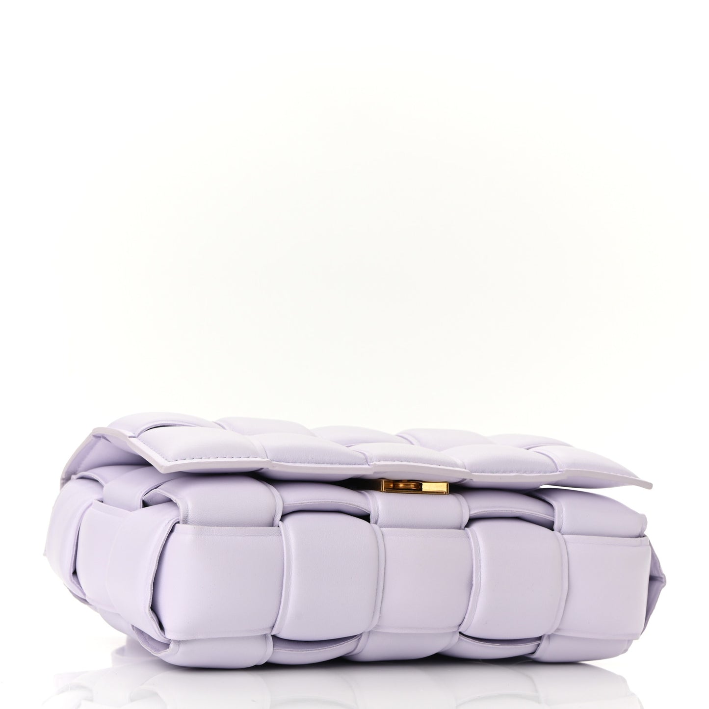 Nappa Maxi Intreccio Padded Cassette Crossbody Bag Chalk