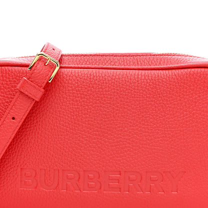 Burberry Calfskin Monogram Embossed Elongated Camera Bag Red 8 of 11