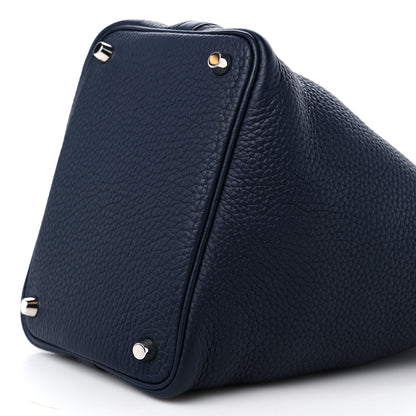 Hermes Taurillon Clemence Picotin Lock 18 PM Bleu Nuit 9 of 10
