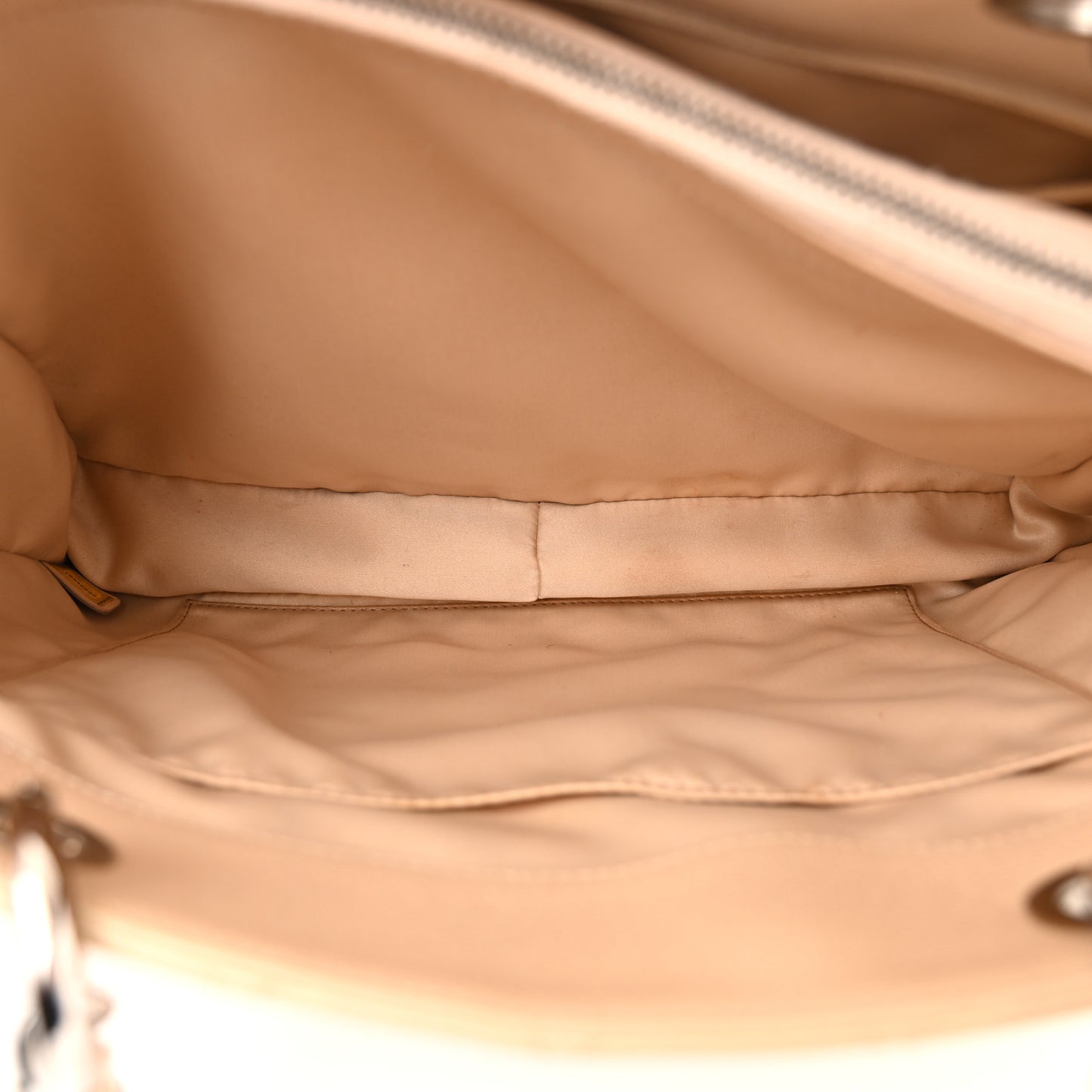 Caviar Quilted Grand Shopping Tote GST Beige Clair