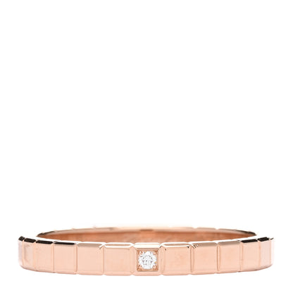 Chopard 18K Rose Gold Diamond Ice Cube Band Ring 53 6.5 1 of 4