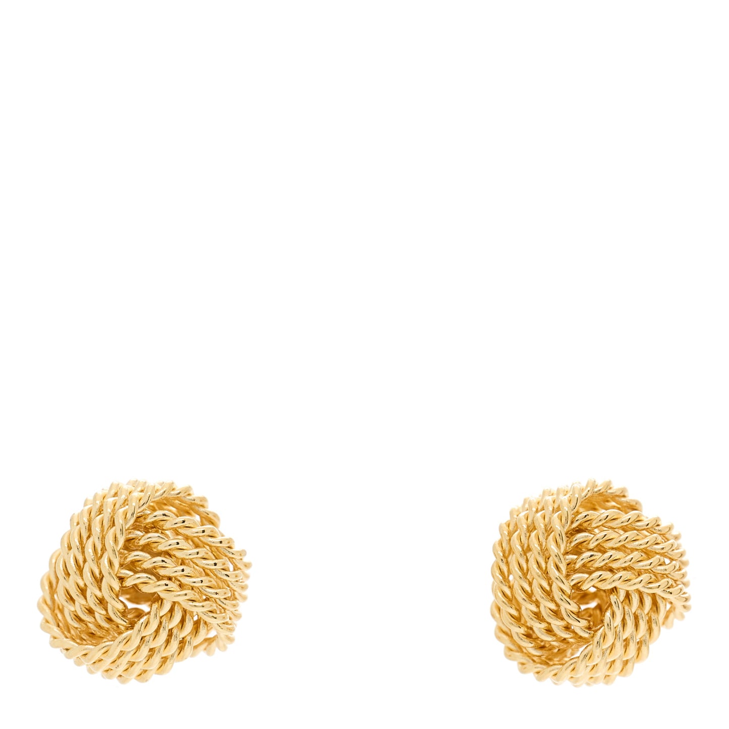 18K Yellow Gold Twist Knot Earrings