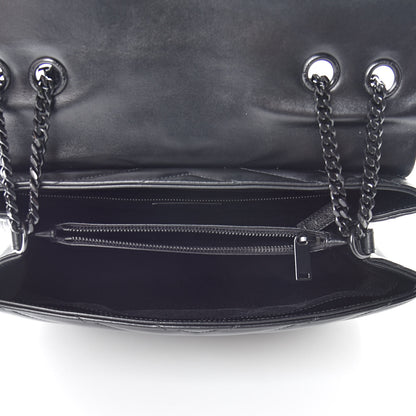 Saint Laurent Calfskin Y Quilted Monogram Medium Loulou Chain Satchel Black 5 of 11