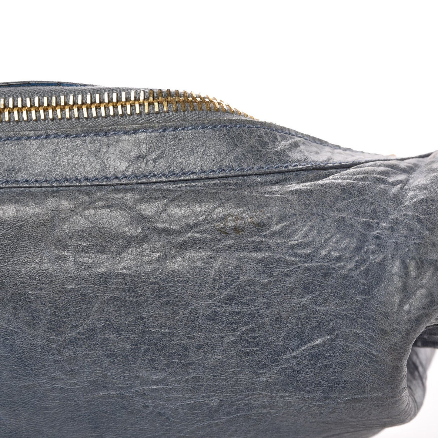 Chevre Giant 21 Gold Hardware Hobo Bleu