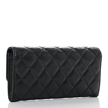 Chanel Caviar Quilted Large Flap Wallet Black 2 of 6