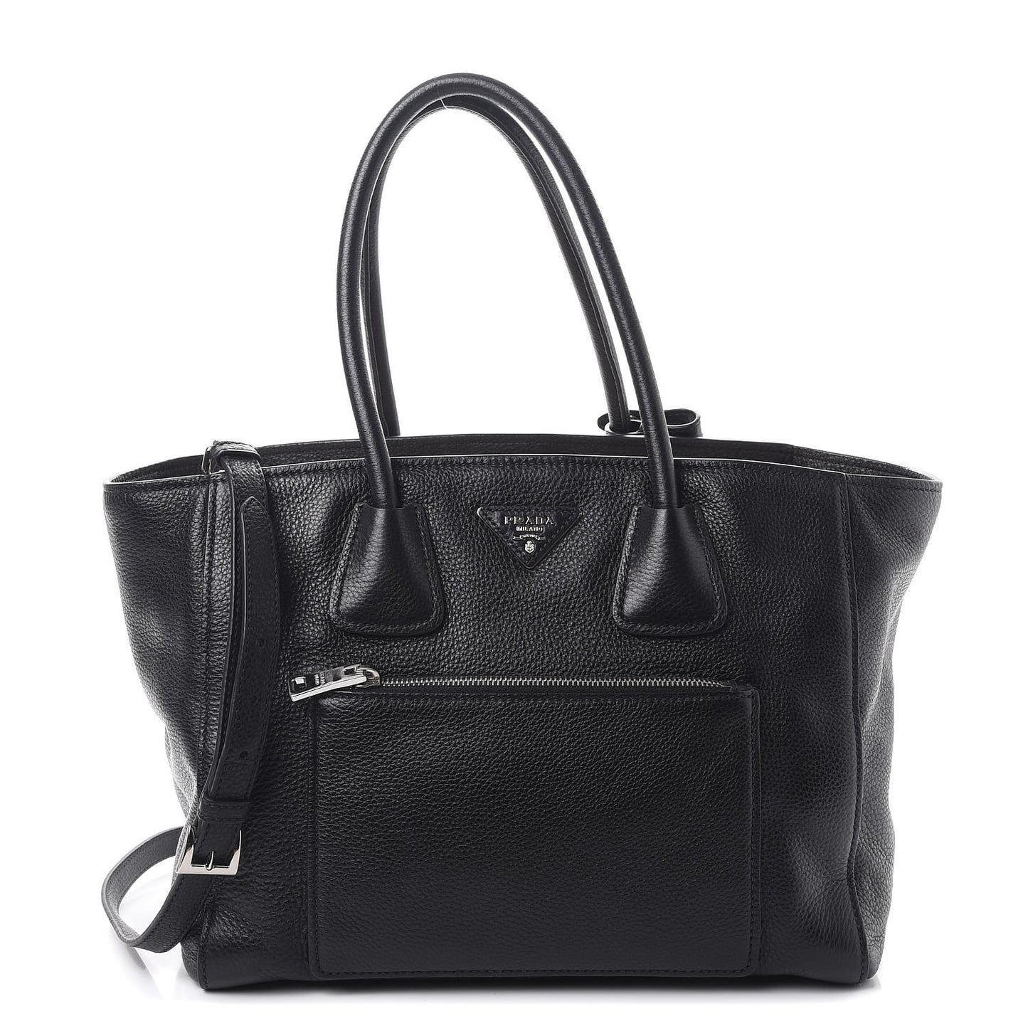 Vitello Phenix Shopping Tote Black
