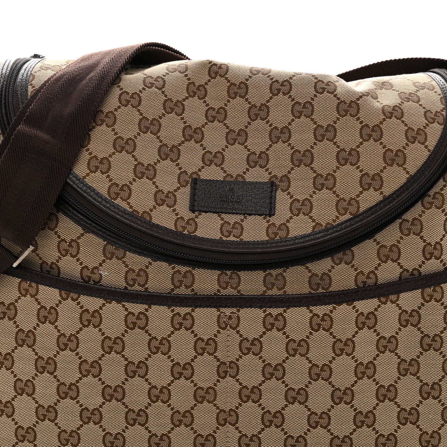 Monogram Natural Pigskin Large Diaper Bag Beige Ebony Cocoa Dark Chocolate