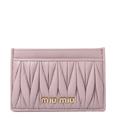 Miu Miu Nappa Matelasse Card Holder Mughetto 1 of 9