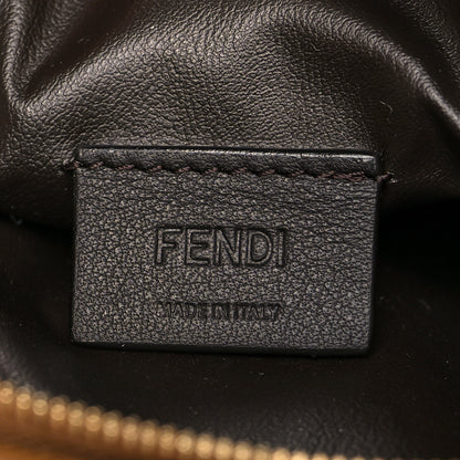 Fendi Wool Vitello King FF 1974 Diagonal Small Trapezoid Beauty Pouch Beige Cammello Sand 6 of 8