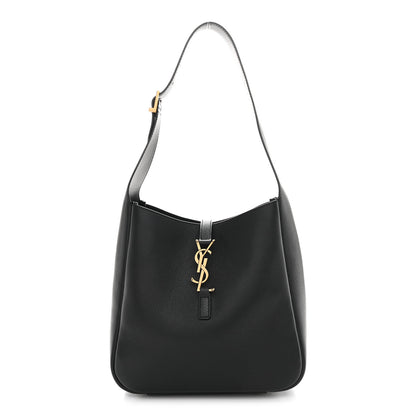 Saint Laurent Smooth Calfskin Small Le 5 A 7 Soft Hobo Black 1 of 10
