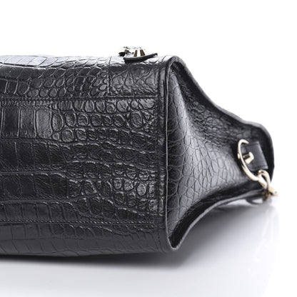 Balenciaga Calfskin Crocodile Embossed Classic Hardware City Black 11 of 11