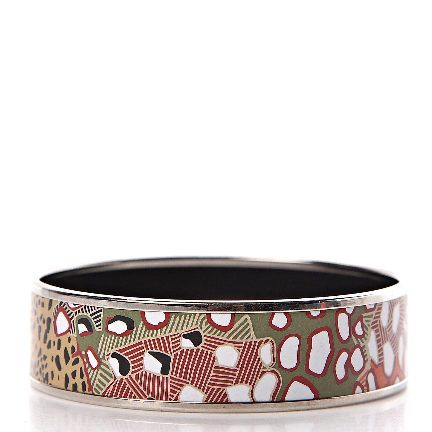 Enamel Printed Wide Grand Fonds Bracelet 65