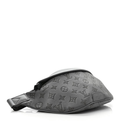 Louis Vuitton Calfskin Monogram Shadow Discovery Bumbag PM Gray 4 of 8