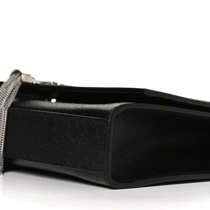 Saint Laurent Grain De Poudre Medium Classic Monogram Kate Tassel Satchel Black 9 of 9