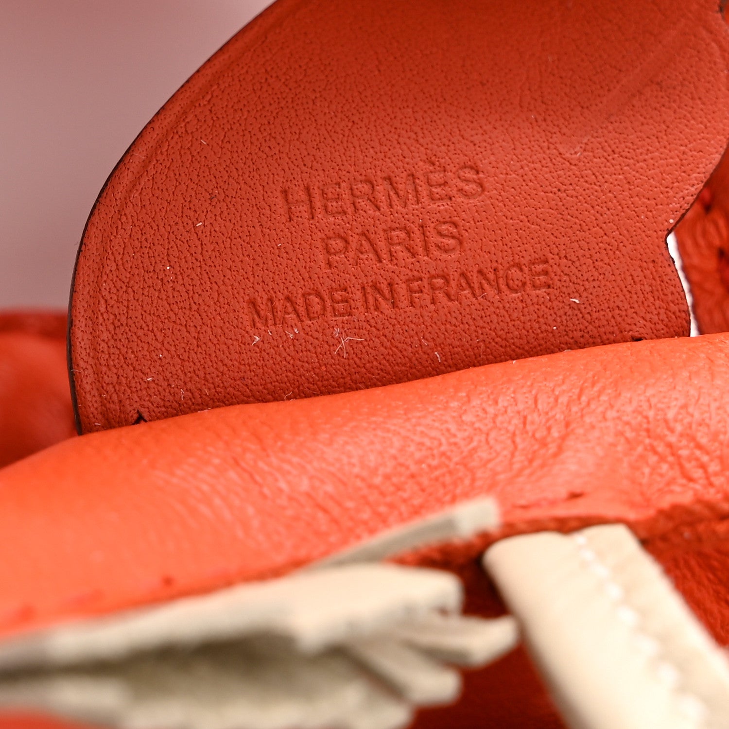 Hermes Milo Lambskin Grigri Rodeo Pegase Horse Bag Charm PM Orange Poppy Craie Terre Battue 3 of 6