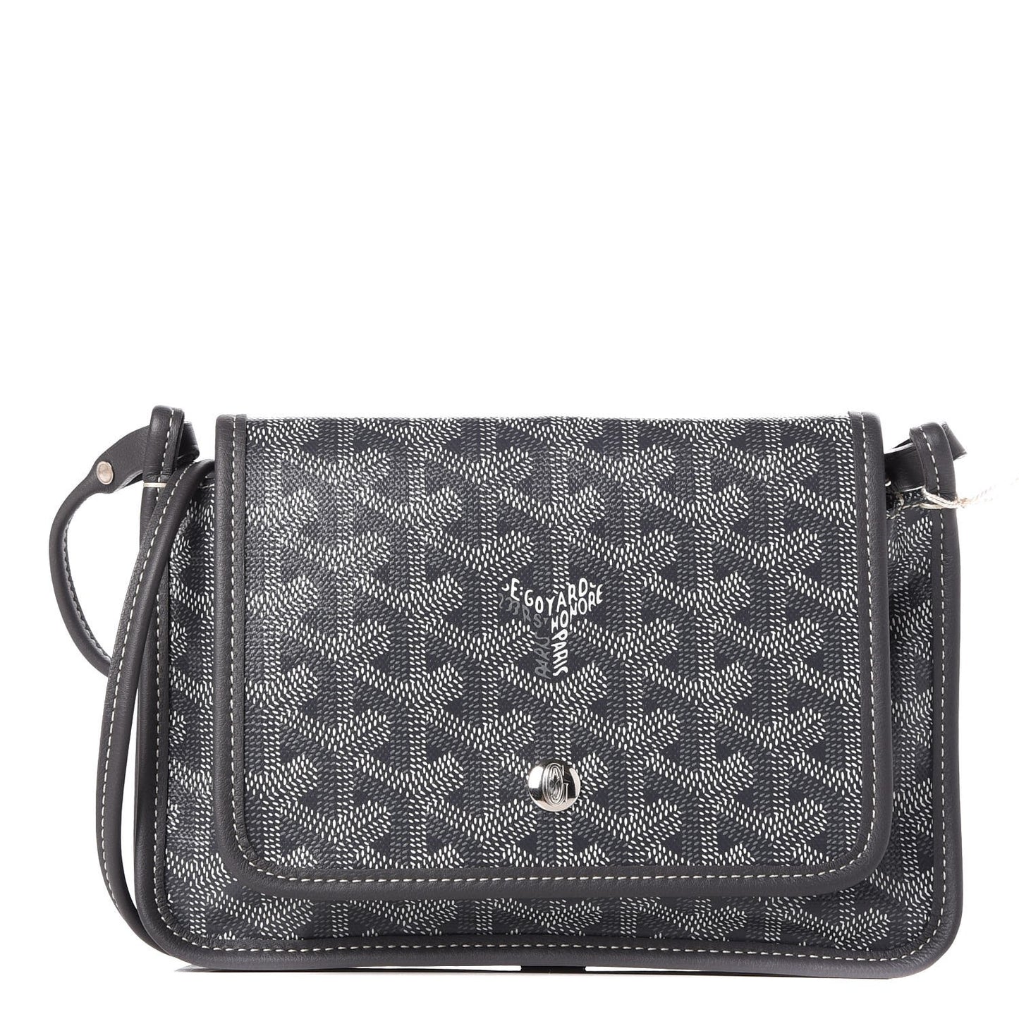Chevron Plumet Wallet Clutch Grey