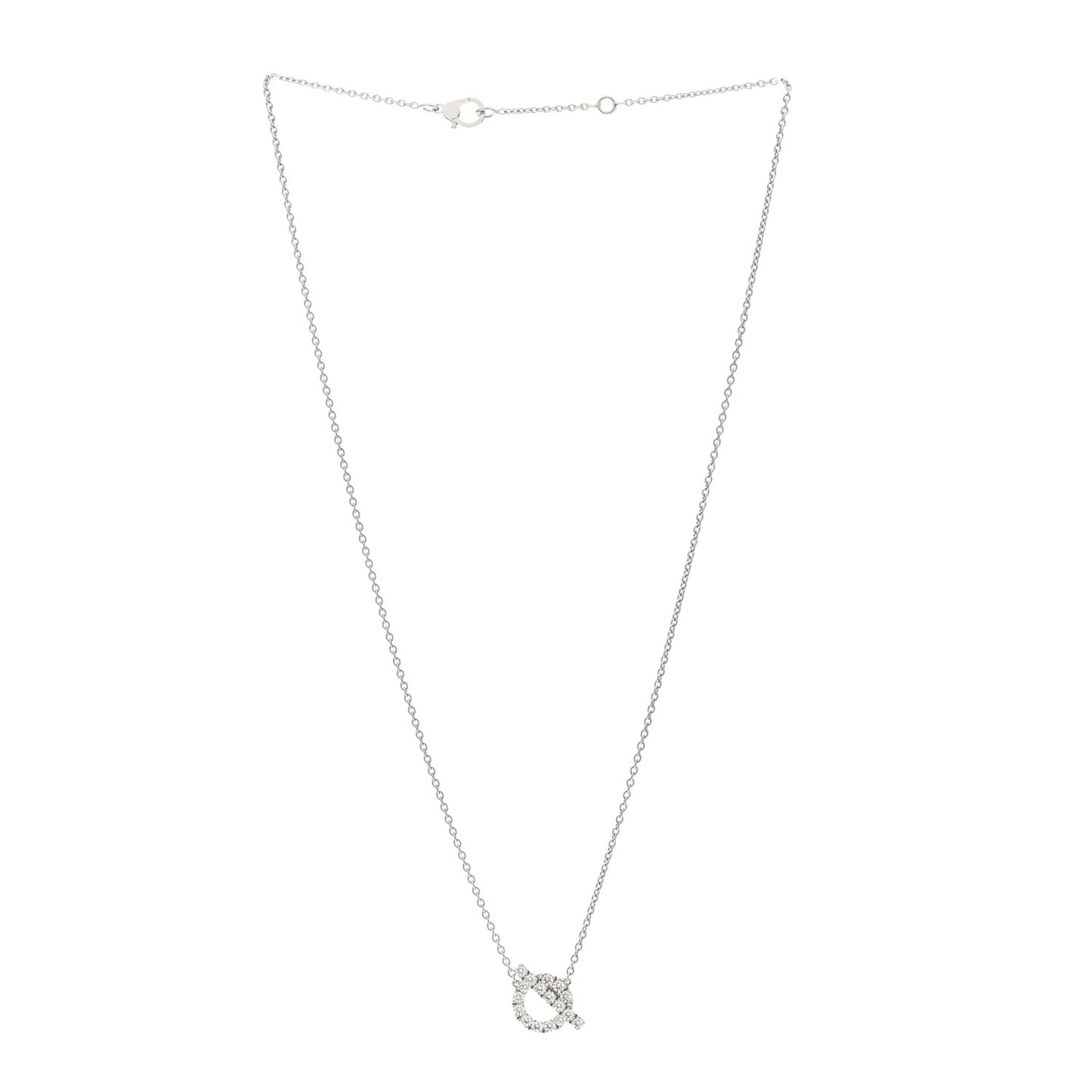 18K White Gold Diamond Finesse Pendant Necklace