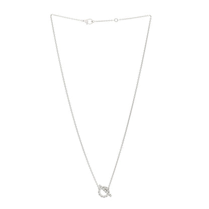 Hermes 18K White Gold Diamond Finesse Pendant Necklace 3 of 5
