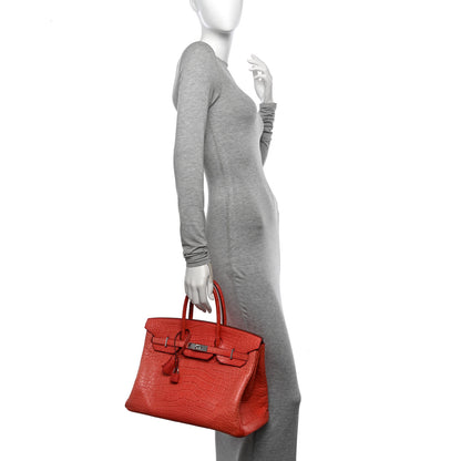 Hermes Matte Alligator Birkin 35 Bougainvillea 2 of 18