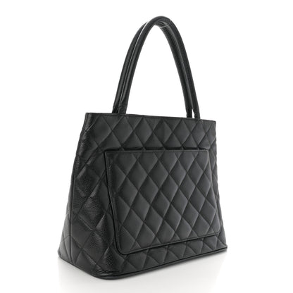 Chanel Caviar Quilted Medallion Tote Black 3 of 9