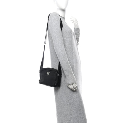Prada Vitello Daino Camera Crossbody Black 2 of 12