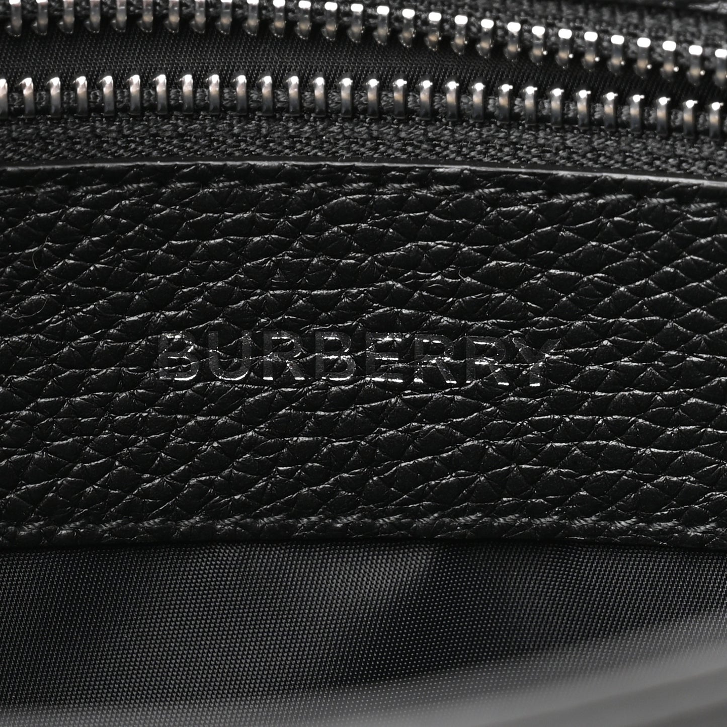 Grainy Calfskin Embossed Bruno Messenger Black